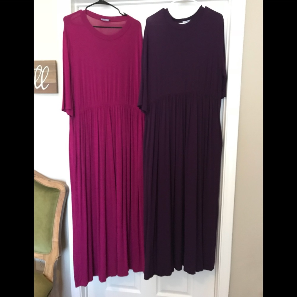 ****Pink**** Maxi Dress w/ 3/4 Sleeves